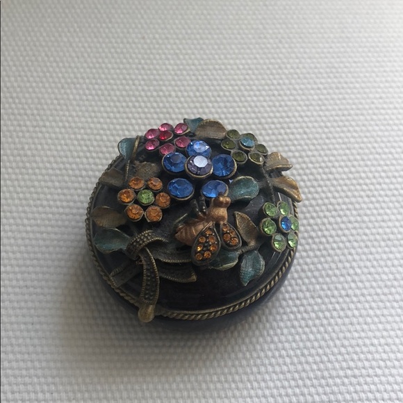 Flower Trinket / Pill box Ceramic - Picture 3 of 7